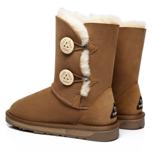 Short Twin Button Women Boots