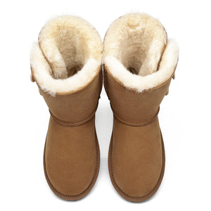 Short Twin Button Women Boots