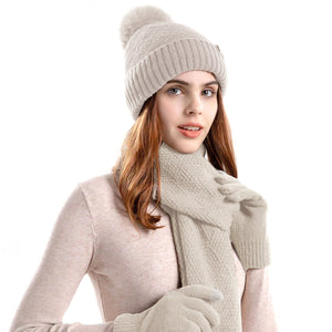 3 in 1 Beanie Scarf Gloves Set
