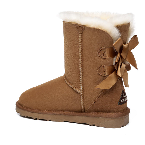 Short Double Bow Women Boots