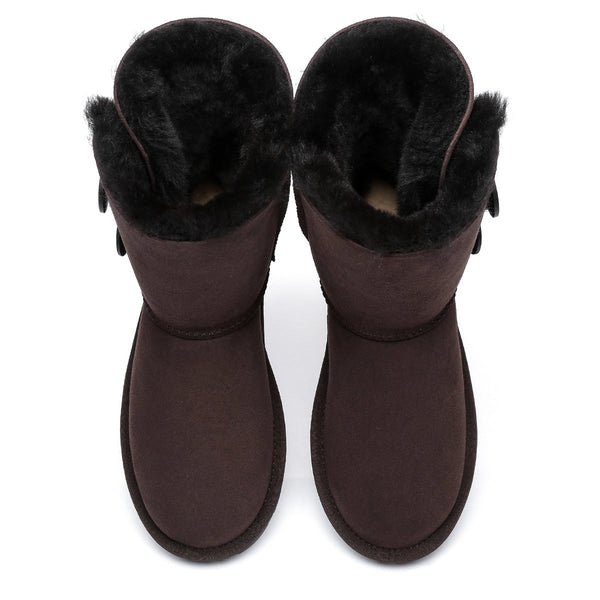 Short Twin Button Women Boots