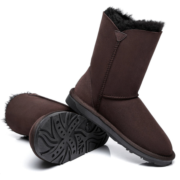 Short Twin Button Women Boots