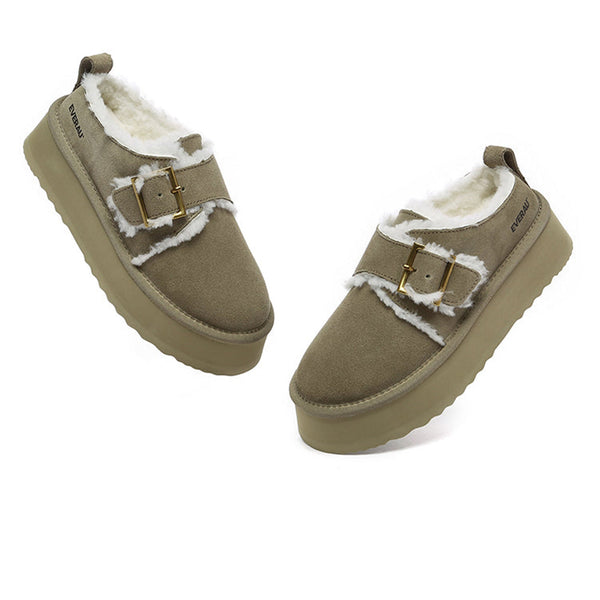 Tass Buckle Platform Slippers