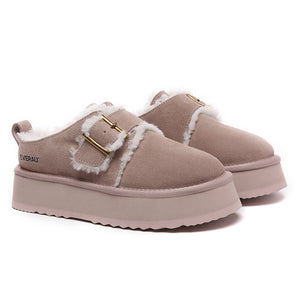 Tass Buckle Platform Slippers