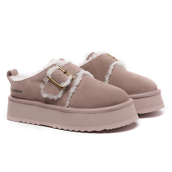 Tass Buckle Platform Slippers
