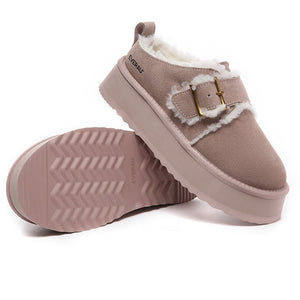 Tass Buckle Platform Slippers