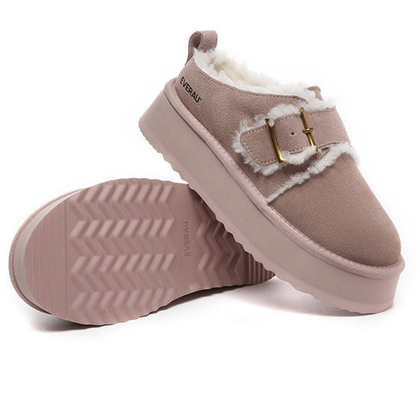 Tass Buckle Platform Slippers