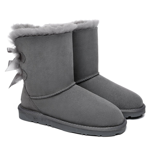 Short Double Bow Women Boots