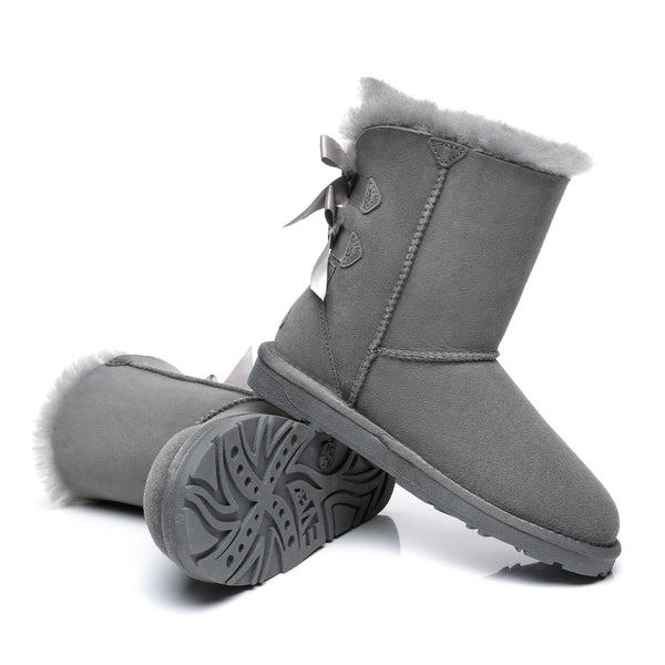 Short Double Bow Women Boots