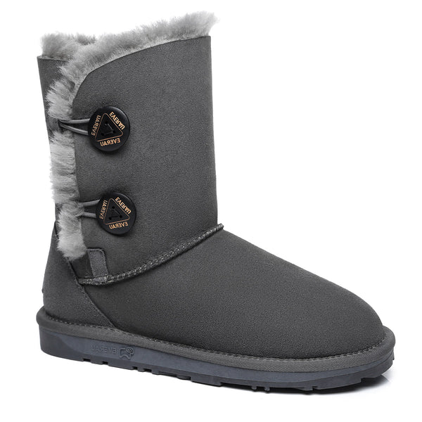 Short Twin Button Women Boots