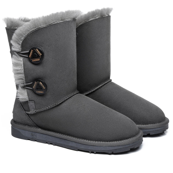 Short Twin Button Women Boots
