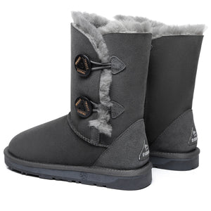 Short Twin Button Women Boots