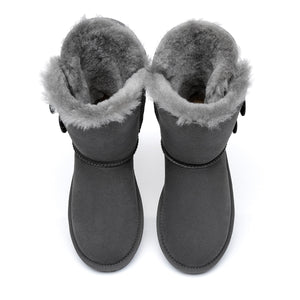 Short Twin Button Women Boots