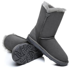 Short Twin Button Women Boots