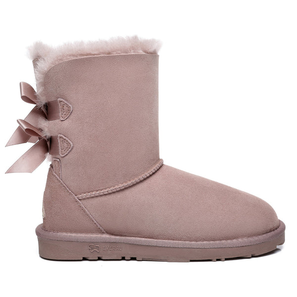 Short Double Bow Women Boots