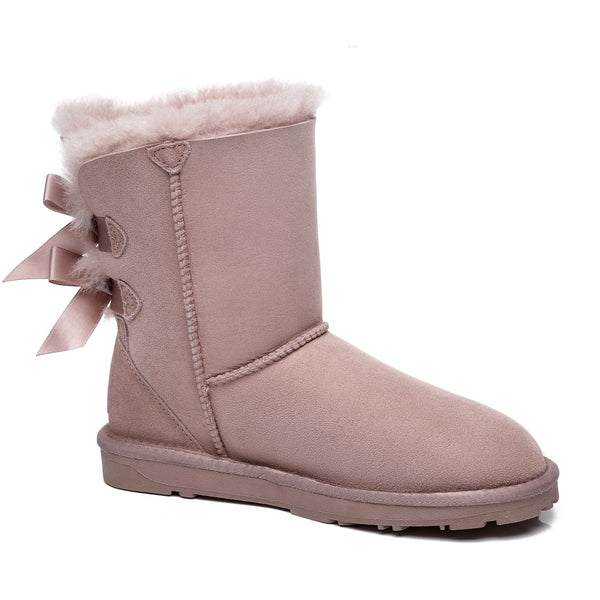 Short Double Bow Women Boots