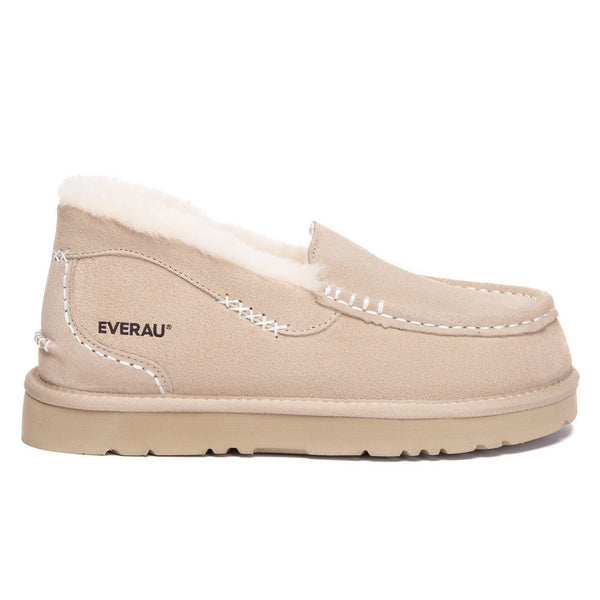 EverUgg Sooka UGG slippers showing plush interior and cozy design in a neutral color, perfect for relaxing at home.