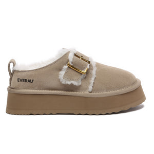 Tass Buckle Platform Slippers