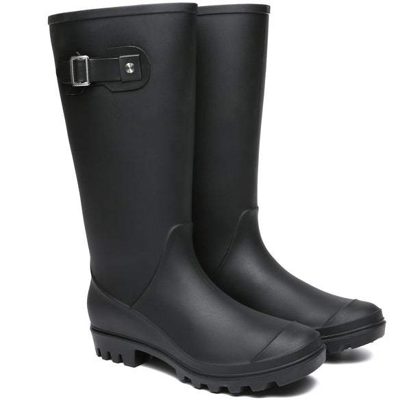 Tall Sheepskin Insole Rain Boots